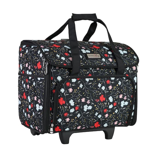 Craft Bag Teachers Bag On Wheels Everything Mary Black Floral